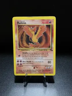 Pokemon TCG Moltres Fossil Trading Card 27/62 Regular Rare - Image 1