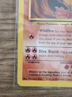 Pokemon TCG Moltres 27/62 Fossil Rare Regular Unlimited Non Holo 1999 English - Image 4