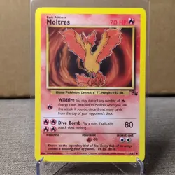 Vintage Moltres 27/62 Fossil Set Rare Unlimited Non-Holo Pokemon TCG English - Image 1
