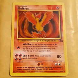 Moltres 70 HP Basic Rare Regular Pokemon TCG English Fossil Unlimited 27/62 - Image 1