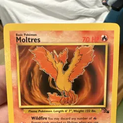 Wizards Pokemon TCG Moltres 27/62 Fossil Regular Rare English 70HP Unlimited - Image 4