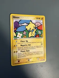 Minun 4/17 - Pokemon TCG Pop Series 3 Holo Rare 2006 LP - Image 2