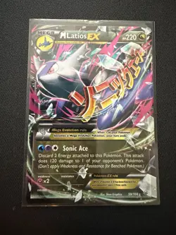 M Latios EX 59/108 Mega Evolution Ultra Rare Holo Roaring Skies Pokemon Card MP - Image 1