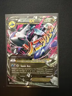 M Latios EX 59/108 Mega Evolution Ultra Rare Holo Roaring Skies Pokemon Card MP - Image 2