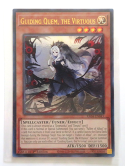 Yugioh Card Guiding Quem, The Virtuous RA04-EN043 1st Edition Ultra Rare NM - Image 1