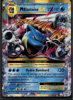 M Blastoise EX Ultra Rare XY Evolutions 22/108 Water Holo Pokemon Card - Image 1