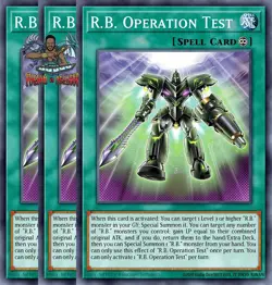 Yugioh! 3x R.B. Operation Test DOOD-EN094 Super Rare 1st Ed NM - Image 1