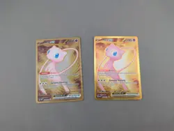 Mew ex 205/165 Gold Hyper Rare + Official Metal UPC Card Pokemon 151 Pair - Image 1