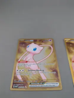 Mew ex 205/165 Gold Hyper Rare + Official Metal UPC Card Pokemon 151 Pair - Image 2
