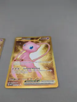 Mew ex 205/165 Gold Hyper Rare + Official Metal UPC Card Pokemon 151 Pair - Image 3
