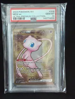 PSA 10 METAL MEW EX 205/165 GOLD HYPER RARE POKEMON 151 MEW UPC PROMO - Image 1