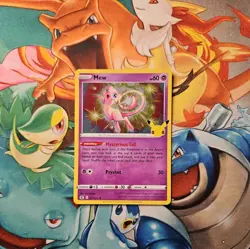 Pokemon Card Mew 011/025 Holo Promo Card 25th Anniversary Celebrations TCG 2 - Image 1