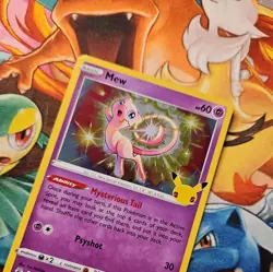 Pokemon Card Mew 011/025 Holo Promo Card 25th Anniversary Celebrations TCG 2 - Image 2