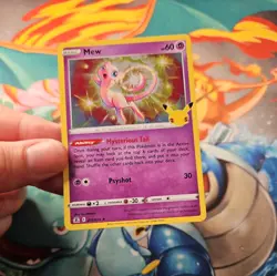 Pokemon Card Mew 011/025 Holo Promo Card 25th Anniversary Celebrations TCG 2 - Image 5