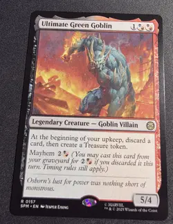Ultimate Green Goblin #157 NM/M MTG Spiderman Magic Card - Image 1