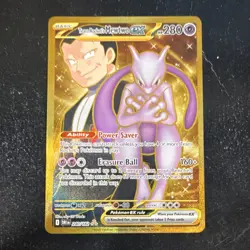Pokemon TCG Team Rocket's Mewtwo ex 240/182 Sv10 Full Art Holo Hyper Rare ENG - Image 1