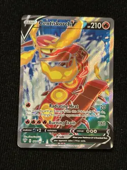 Pokemon TCG Centiskorch v Darkness Ablaze Holo Card Full Art Ultra Rare 179/189 - Image 1