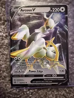 Arceus V 122/172 Brilliant Stars Ultra Rare Holo V Pokemon TCG metal card - Image 1