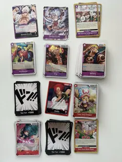 380+ One Piece Cards English - OP TCG/CCG Bulk Card Lot + 2 Decks - ST18 ST21 SR - Image 2