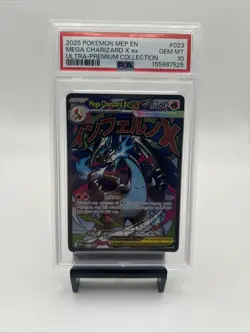 2025 POKEMON MEP EN-ME BLACK STAR PROMO #023 MEGA CHARIZARD X EX PSA 10 - Image 1