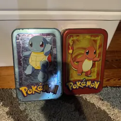 Pokemon - 1999 Vintage Topps TV Animation Collectors Tin Empty No Cards - Image 1