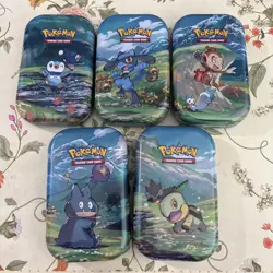 Pokemon Ascended Heroes Mini Tin Complete Set of 5 Full Artwork, Cards And Coin - Image 1
