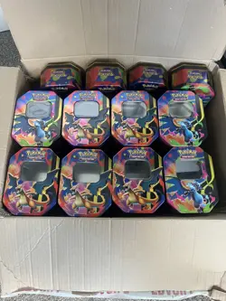 28 X Pokemon Mega Charizard EX Y And X Tin, No Packs Or Cards, Empty Tins - Image 1