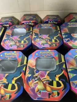 28 X Pokemon Mega Charizard EX Y And X Tin, No Packs Or Cards, Empty Tins - Image 5