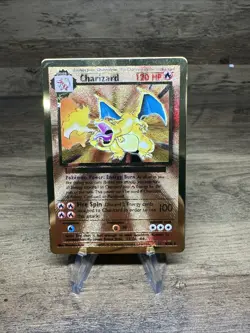 Pokemon Celebrations Charizard Gold Metal Card #4/102 UPC Promo - Image 1