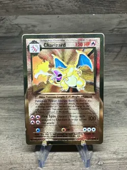 Pokemon Celebrations Charizard Gold Metal Card #4/102 UPC Promo - Image 2