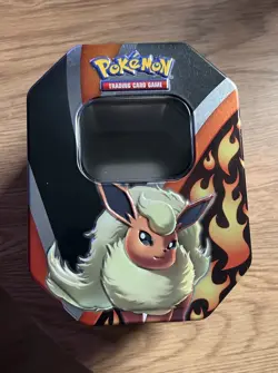 Flareon Large Pokemon Tin Empty No Cards No Packs TCG - Image 1