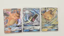 Pokemon TCG Hidden Fate Promo Tin Cards Bundle Charizard, Gyarados And Raichu - Image 1