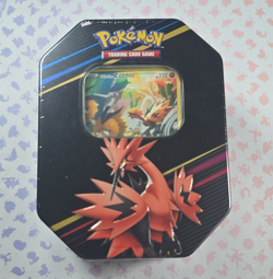 Pokemon TCG Crown Zenith Galarian Zapdos Tin Promo Booster 41 Cards 2023 - Image 1