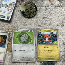 Pokemon tin gift bundle - 50 Pokemon PAR Paradox Rift TCG cards & accessories - Image 4