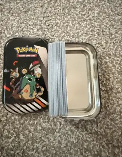 Pokemon TCG Metal Tin Storage Case Trubbish Black/Silver Standard with 60 cards - Image 2