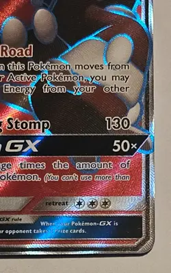 Pokemon TGC Card Heatran GX - SM Unified Minds 216/236 - Ultra Rare Full Art NM - Image 2