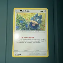 Pokemon Card Munchlax LP SM - Unified Minds 173/236 - Image 1