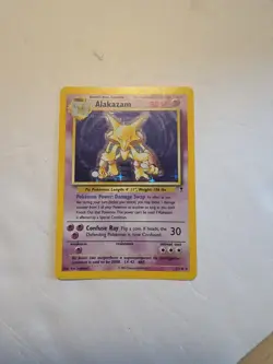 Pokemon Alakazam TCG 1/110 Legendary Collection Holo Rare Card 2002 - Image 1