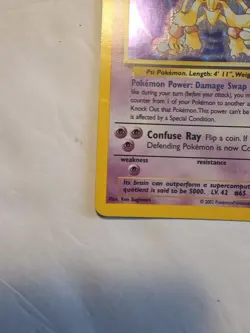 Pokemon Alakazam TCG 1/110 Legendary Collection Holo Rare Card 2002 - Image 2