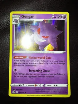 Pokemon Gengar Holo Rare Card 066/196 Lost Origin Series Near Mint NM - Image 1
