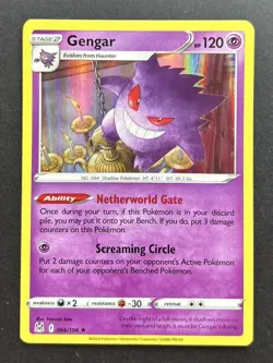 The Pokemon Company Gengar 066/196 Swsh Lost Origin Holo Rare LP - Image 1