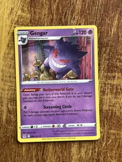 Pokemon Gengar TCG Lost Origin Holo Rare Card 066/196 NM - Image 1