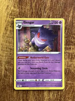 Pokemon Gengar TCG Lost Origin Holo Rare Card 066/196 NM - Image 4