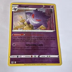Pokemon Gengar TCG Reverse Holo Rare Card 066/196 Lost Origin - Image 1