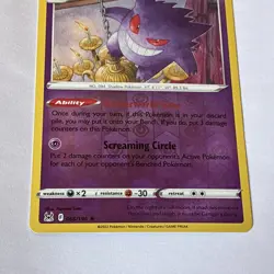 Pokemon Gengar TCG Reverse Holo Rare Card 066/196 Lost Origin - Image 2