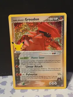 Pokemon Card Team Magmas Groudon 9/95 Celebrations Classic Collection Near Mint - Image 1