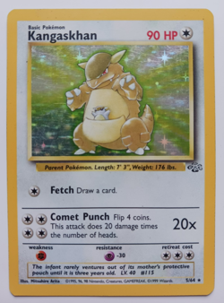 Kangaskhan Pokemon Card Holo WOTC 5/64 Jungle Set Rare Vintage 1999 Original LP - Image 1