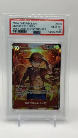 2024 One Piece Monkey D Luffy Treasure Booster Set Promo #006 English PSA 10 - Image 1