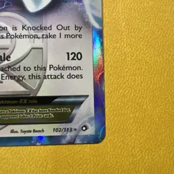 Lugia EX 102/113 Pokemon TCG Legendary Treasures Black White Rare Card LP - Image 5