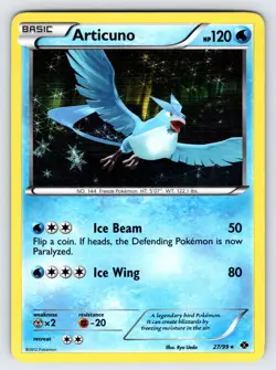 Articuno 27/99 2012 B&W Next Destinies Pokemon Card TCG Holo Rare - Lp/Mp - Image 1